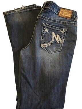 Maurices Indigo Bootcut Jeans with Embroidered Pocket